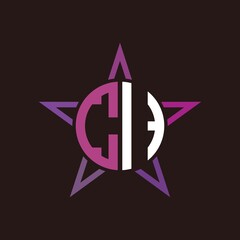 C I initials circle with stars and black background