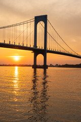 Sunset in the bridge 