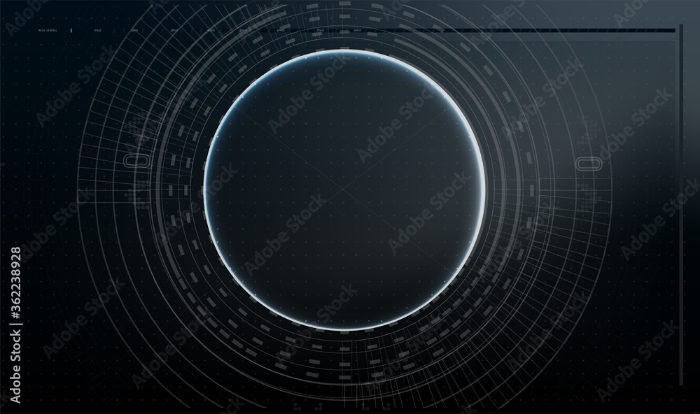 Poster Futuristic Vector HUD Interface Screen Design. Digital callouts titles. HUD UI GUI futuristic user interface elements set. High tech screen for video game. Sci-fi concept design transparent Background