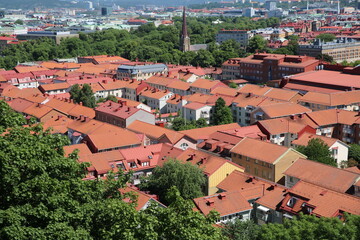 Fototapeta na wymiar View Gothenburg from Risåsberget, Sweden