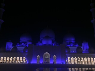 mosque at night