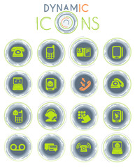 Telephone dynamic icons