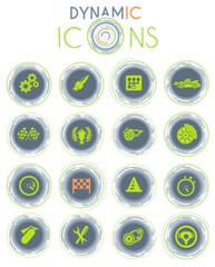 Racing dynamic icons