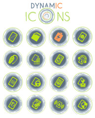 Smartphone, specifications and functions icons