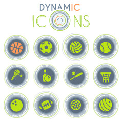 sport balls dynamic icons