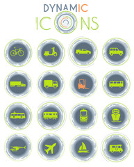 Transportation dynamic icons