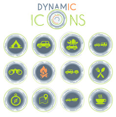 Tourism and Travel dynamic icons