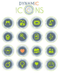 Valentines day dynamic icons