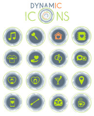 Valentines day dynamic icons