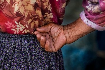 Human old hand  – Stock Image