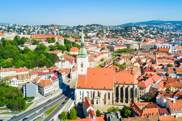 Naklejka premium Bratislava aerial panoramic view