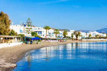 Fototapeta na wymiar Naxos city beach, Greece