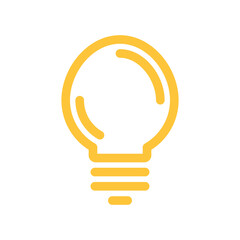 Light bulb icon, symbol of idea. Linear vector pictogram.