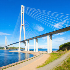 Russky Russian Bridge in Vladivostok