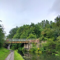 Fototapeta na wymiar Leeds & Liverpool Canal bridge 59B, Wigan 