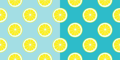 Lemon Slices Seamless Pattern