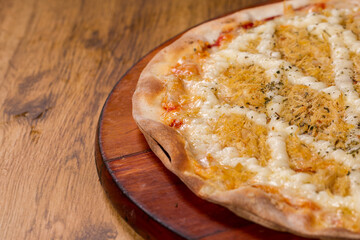 Chicken pizza with catupiry cheese