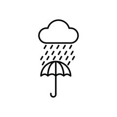 rain icon vector sign