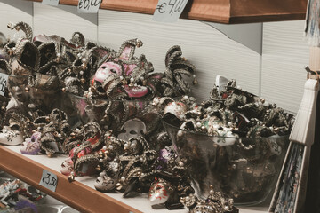 Masks souvenir in venice italy