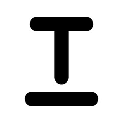 underline text icon - vector illustration . font, format, letter, typography, icons .