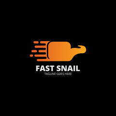 Elegant Fast Snail logo template vektor. Creative symbol. Emblem. Animal logo with speed