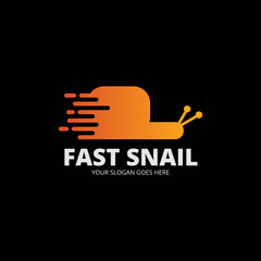 Elegant Fast Snail logo template vektor. Creative symbol. Emblem. Animal logo with speed