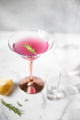 Gin Rosemary Cocktail Close Up