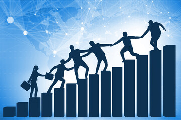 Concept of mentoship and support in business