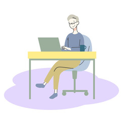 リモートワークする人