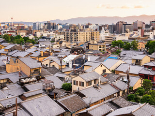 Obraz premium 夕暮れの京都