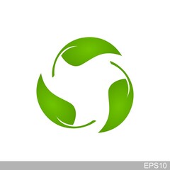  bio recyclable degradable label logo template.vector design