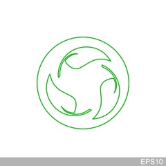  bio recyclable degradable label logo template.vector design