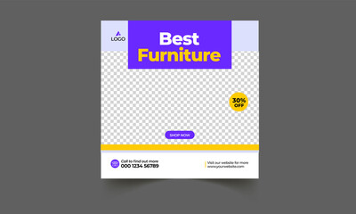 Product sale social media post template or Editable business marketing web banner square flyer poster layout design