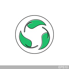  bio recyclable degradable label logo template.vector design
