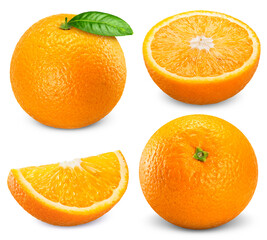 orange isolated on white clipping path