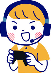 ゲーム　esports　男の子　笑顔　対戦