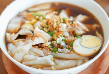 Crunchy Pork Soup Noodle (or Guay Jub in Thai), a Thai-style Noodle