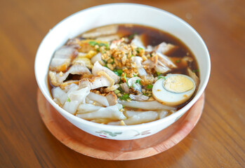 Crunchy Pork Soup Noodle (or Guay Jub in Thai), a Thai-style Noodle