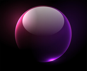 purple crystal ball bubble