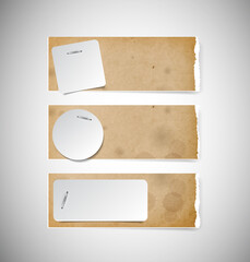 set of old paper cards