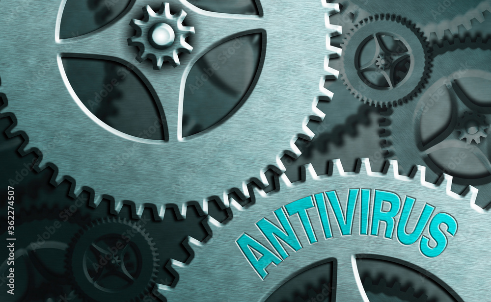 Poster writing note showing antivirus. business concept for suitable for the detection and removal of compu