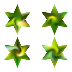 Set of hexagram modern backgrounds.