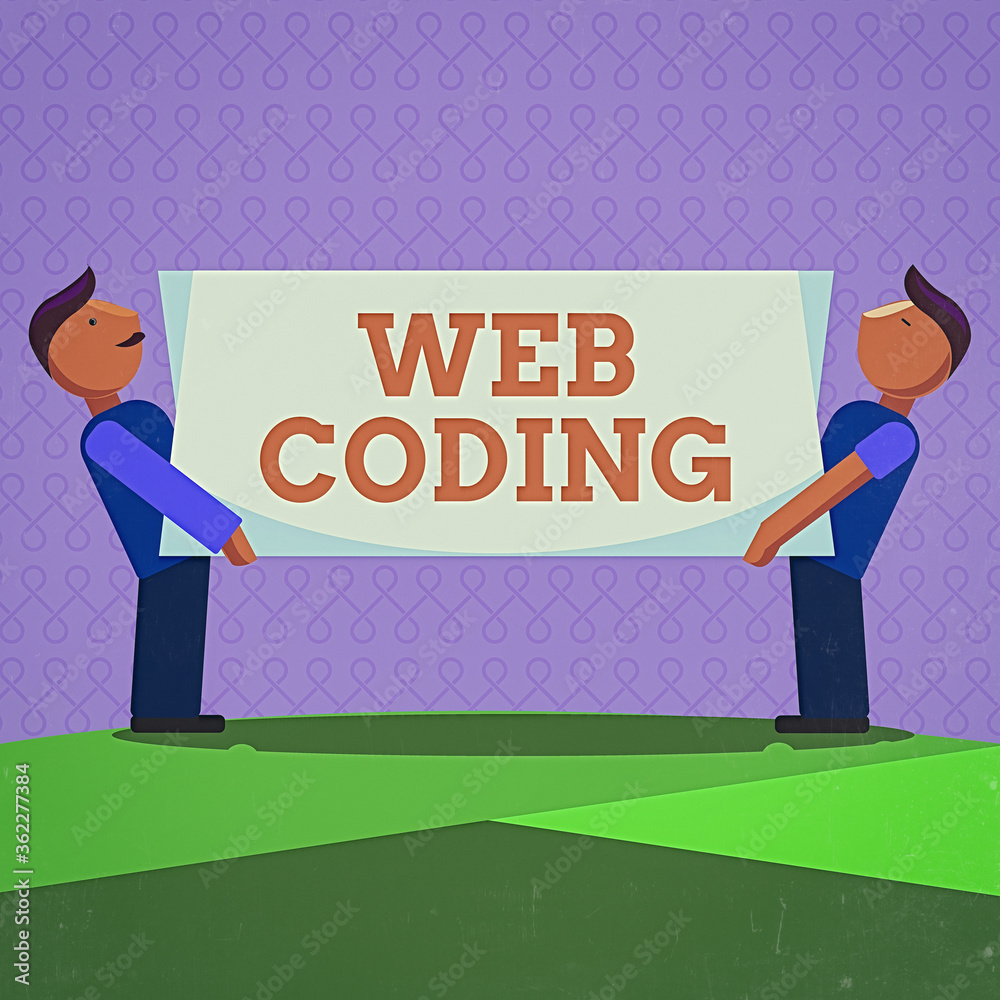 Poster word writing text web coding. business photo showcasing a system of symbols and rules used to repres