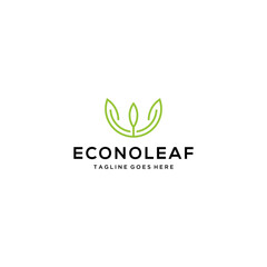 Illustration of lush leaves made modern and minimalist for beauty care companies