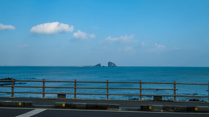 Obraz premium 제주 바다 섬