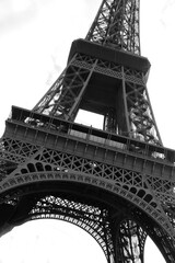 Interesting view points of the Eiffel Tower in Paris France in the streets of Paris