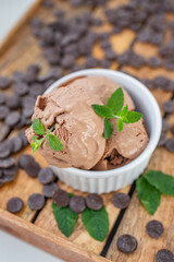 home made dark chocolate ice cream
