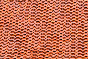 Orange color roof tiles background.