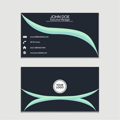 Luxury business card design template Modern business card design black-vector