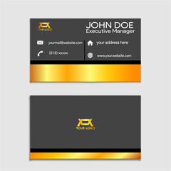 Luxury business card design template Modern business card design gold-vector